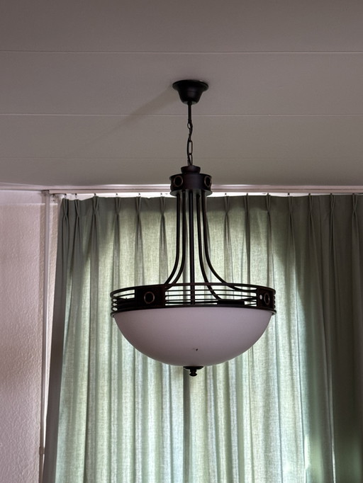 Country wrought iron lamp