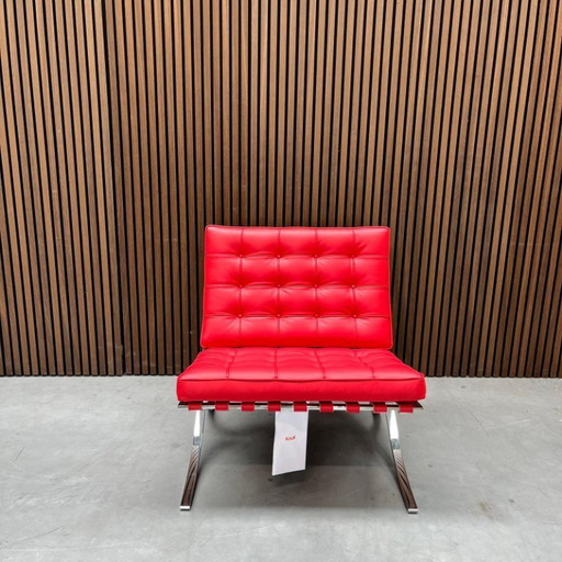 Knoll Barcelona chair - Ferrari red leder