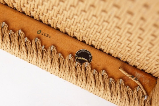 1 van 3 Niels Otto Møller Model 77 Teakhouten Eetkamerstoel, Deens Papierkoord, Vintage Deense Mid-Century (photo 10 of 12)