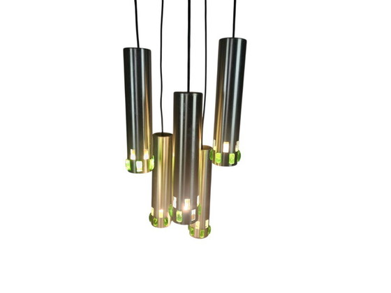 Image 1 of Lakro Amstelveen - Spage age - Spoutnik - lustre en cascade - milieu du siècle