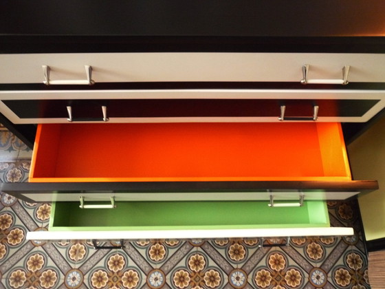 Image 1 of Cassettone vintage a 4 cassetti N/Bl.