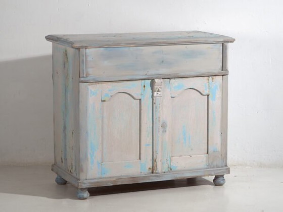 Antique blue patina shop counter (c.1940) #81 – Display cabinets (photo 24 of 40)