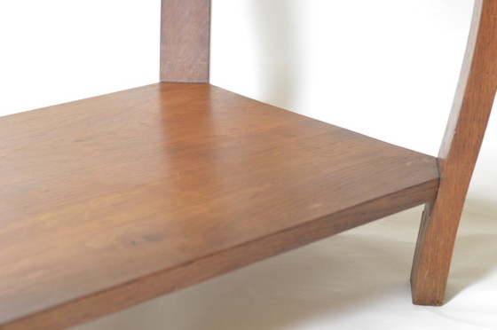Image 1 of Art-Deco-Tisch aus massiver Eiche mit geschwungenen Beinen