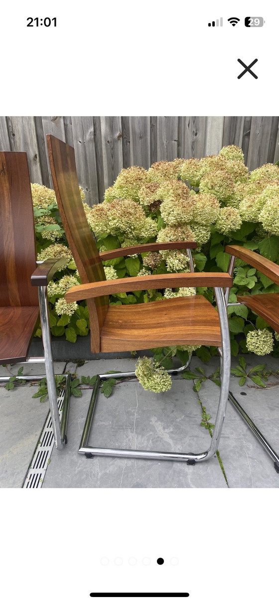 Image 1 of 4 chaises traîneaux design