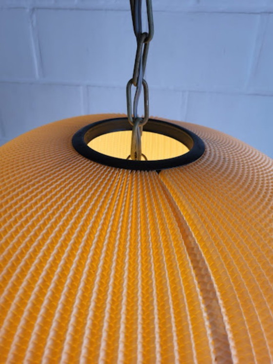 Image 1 of Vintage Pearlshade lamp XL, oranje, in de stijl van Rispal, jaren 60