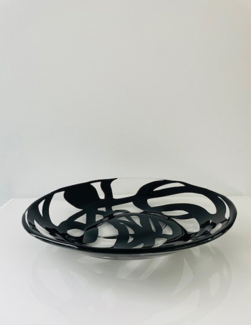Bol design unique fait main en verre soufflé à la bouche