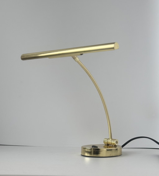 Brass Piano Lamp / Table Lamp / Desk Lamp Color Gold Various Positions. – tafellampen, Metal