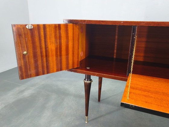Image 1 of Italian Midcentury Sideboard 1950s High Gloss Cabinet Vintage