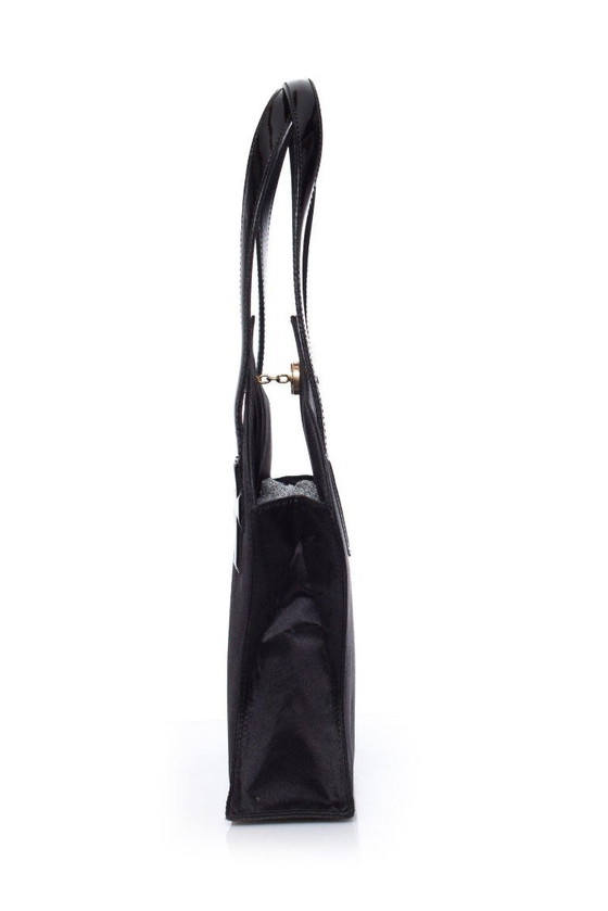 Image 1 of Borsa Christian Lacroix in seta e pelle verniciata.