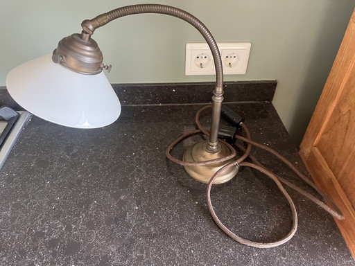 Vintage Messing-Schreibtischlampe