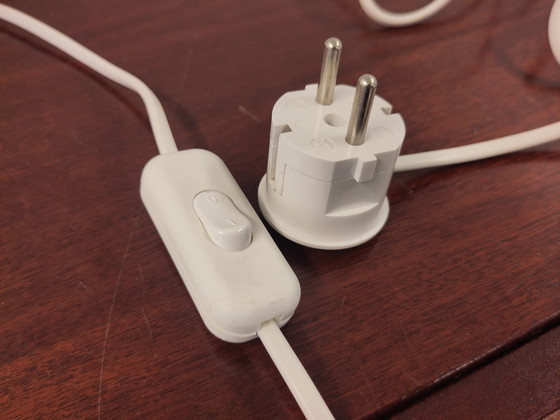 Image 1 of Lampe vintage avec pied en bois