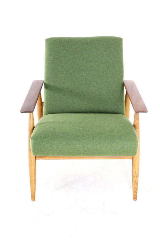 Vintage armchair easy chair newly upholstered – Wood (photo 5 of 13)