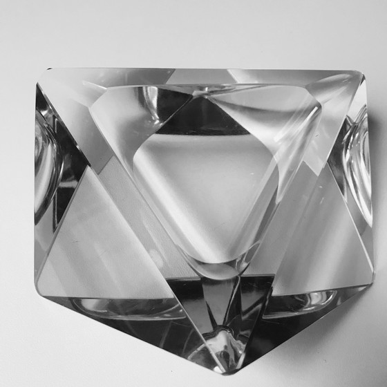 Image 1 of Vintage modernistische asbak - Kristal - 1970