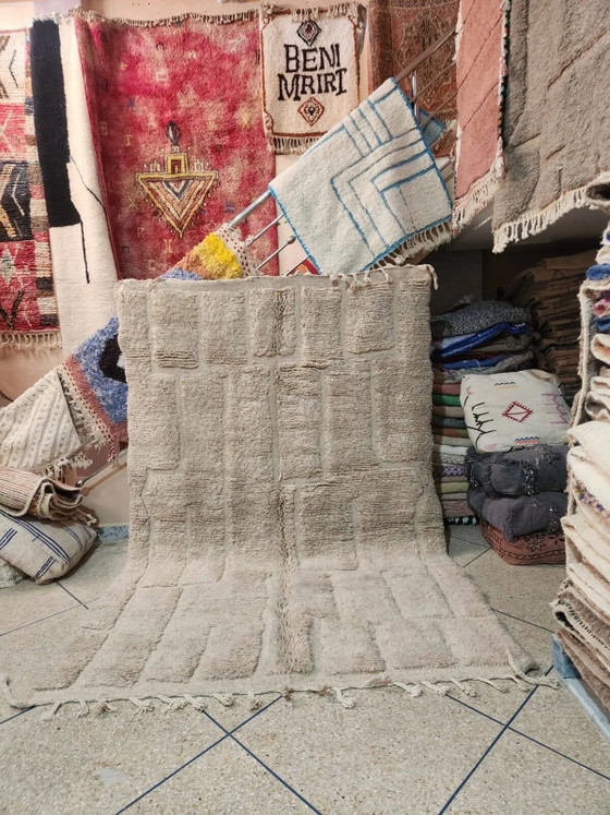 Large Beni Ouarain rug 300x200 cm in natural wool – Berber rug – Rugs & carpets, Cotton, Scandinavian (photo 2 of 3)