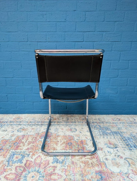 Image 1 of 6 sedie a slitta vintage S33, Mart Stam per Thonet, anni '60