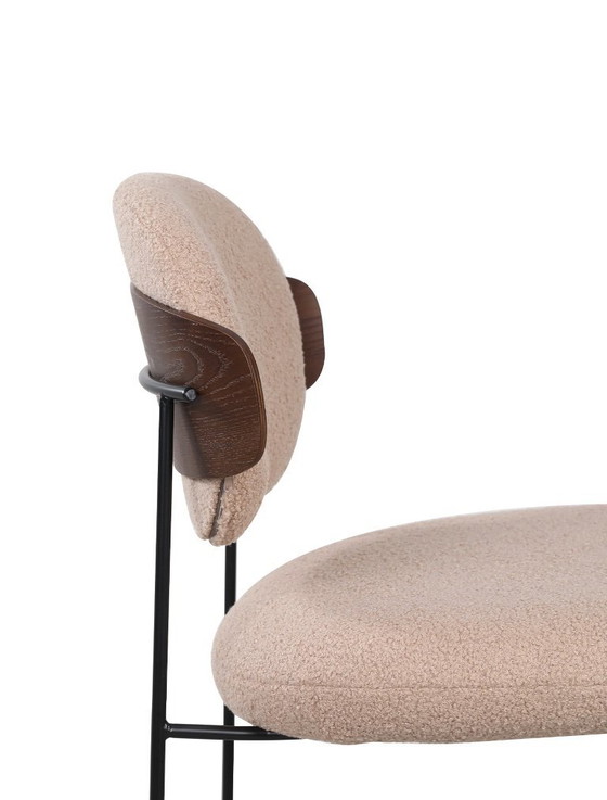 Image 1 of 6x nieuwe eetkamerstoelen - bouclé caramel