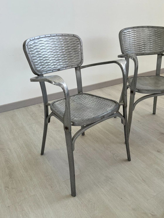 Image 1 of Aluminiumstühle - Avec-Plakette « Gaston Viort - Salon de Provence »