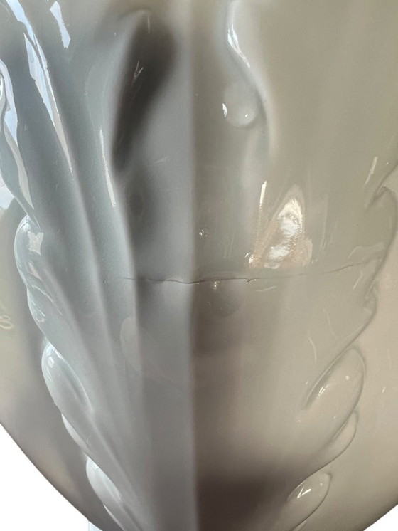 Image 1 of A.K. Kaiser porcelain vase with graceful handcrafted birds - courting blue tits - A masterpiece of porcelain art.