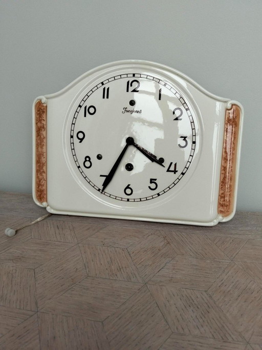 Oude JUNGHANS Keramische Keukenklok – Art Déco / Vintage