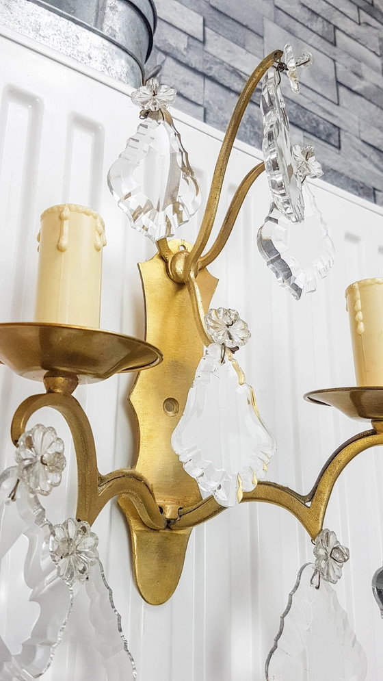 Paar Wandleuchten aus Bronze und Kristall MG – Beleuchtung, Crystal, Klassiek (photo 10 of 11)