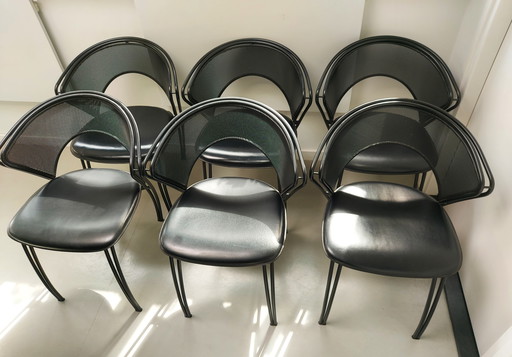 Set Of 6 Italian Mid - Century Design Chairs