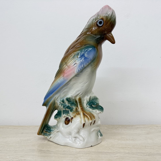 Image 1 of Vintage keramische vogellamp, 1970