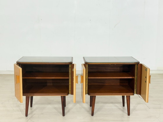 Image 1 of 2x comodini vintage / comodini / tavolini laterali / cassettiere metà secolo