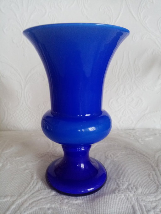 Vaso/coppa in vetro italiano Salviati/Murano anni '60 (15,50 cm)