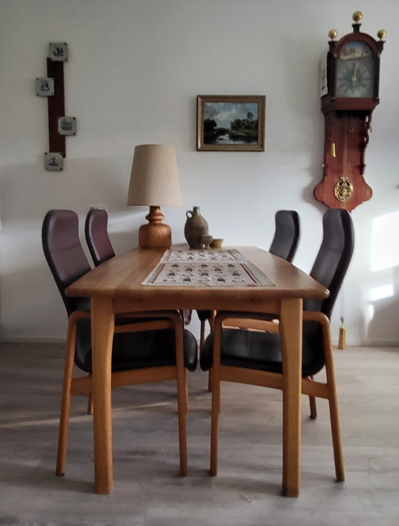 Image 1 of Danish design dining set, solid oak