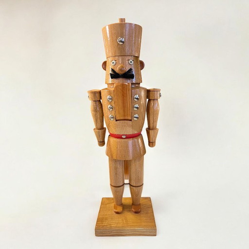 Casse-noix rare « Husar » | Fabriqué à la main dans les Monts Métallifères | Aspect bois naturel