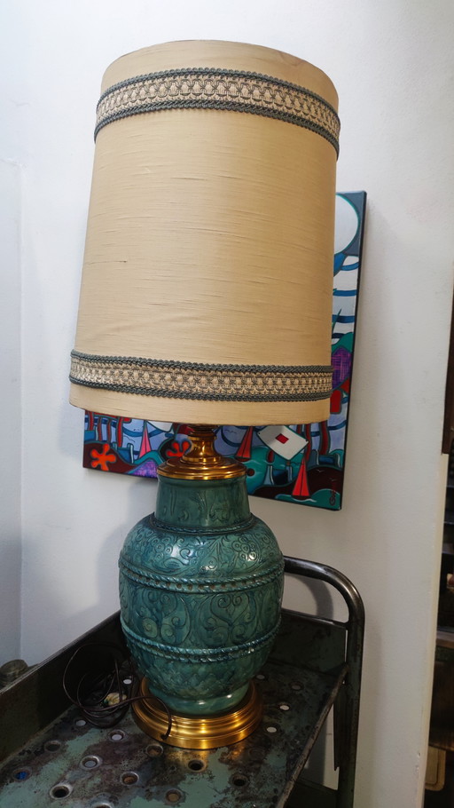 keramische tafellamp uit de jaren 1950