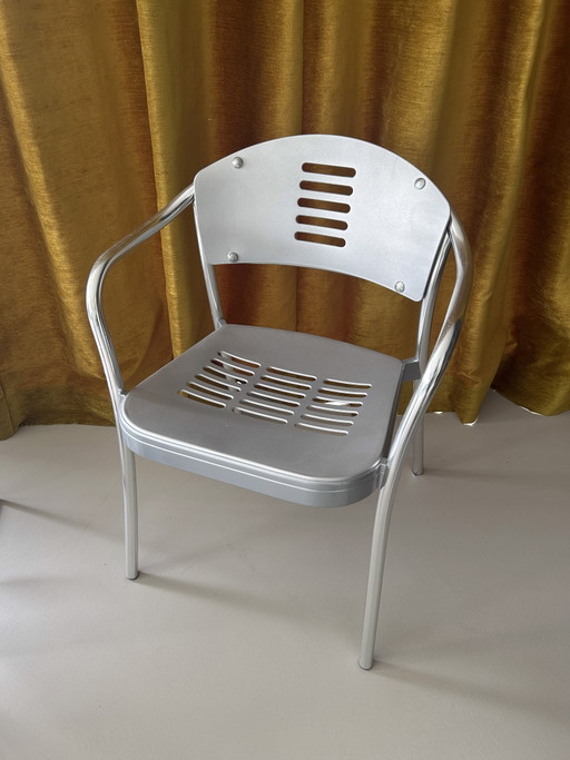 3 sillas Mauna-Kea de Vico Magistretti para Kartell – eetkamerstoelen, Plastic, Metal (photo 2 of 8)