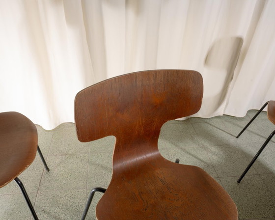 Image 1 of 6x Fritz Hansen Hammer Silla Arne Jacobsen