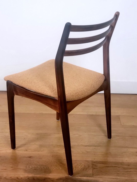 Image 1 of Set va 4 vintage Deense stoelen van Vestervig Eriksen in palissander