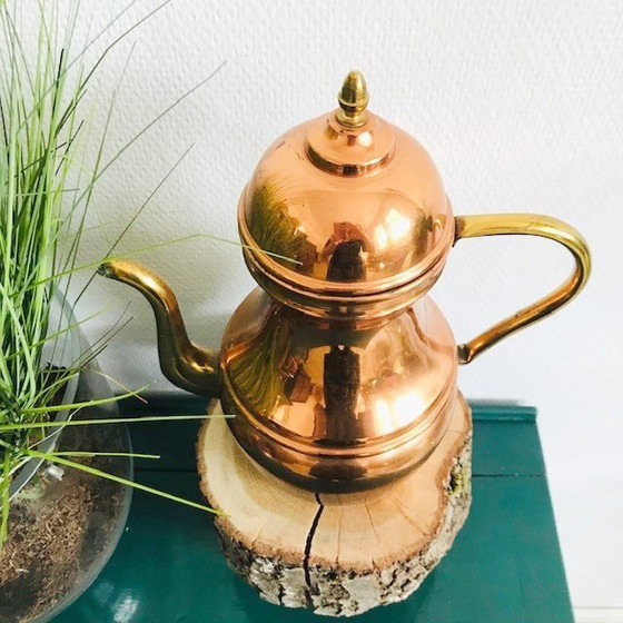 Image 1 of Teiera vintage in rame e ottone