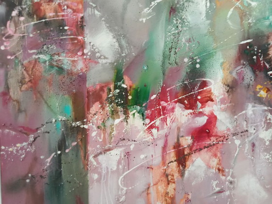 Origineel Olieverfschilderij Abstract Expressionisme Adem van de Lente – Schilderijen & Tekeningen, Canvas (photo 5 of 8)