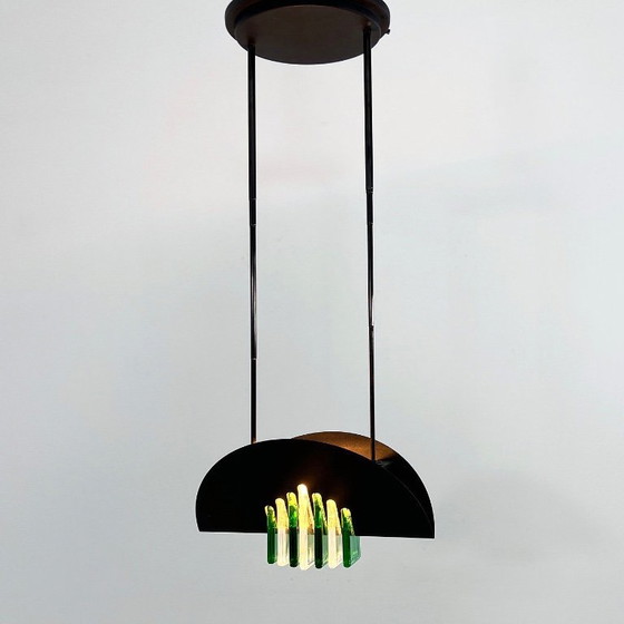 Image 1 of Postmoderne Murano plafondlamp van Mazzega, jaren 70.