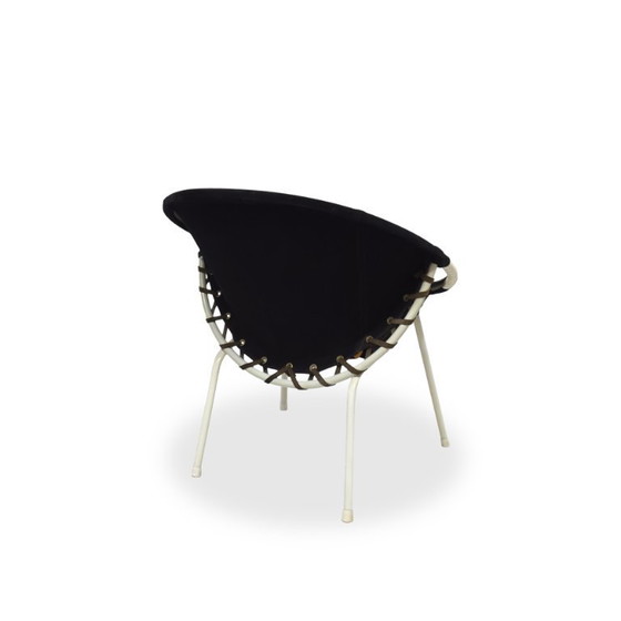 Image 1 of Sedia Balloon Lusch & Co | Poltrona vintage anni '60 in pelle scamosciata - pelle