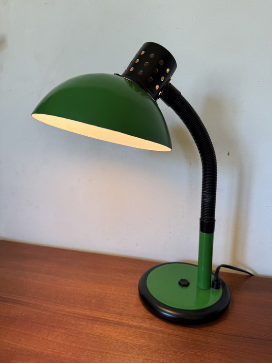 Image 1 of Grüne Aluminor Gelenk-Schreibtischlampe aus den 70er Jahren