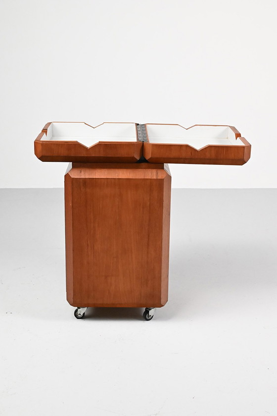 Image 1 of Bijzonder teak ‘fliptop’ barretje