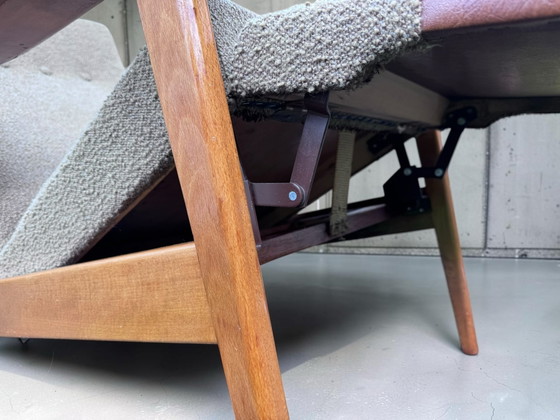 Fauteuil inclinable vintage Mid-Century – style Milo Baughman – Bois (photo 8 of 10)