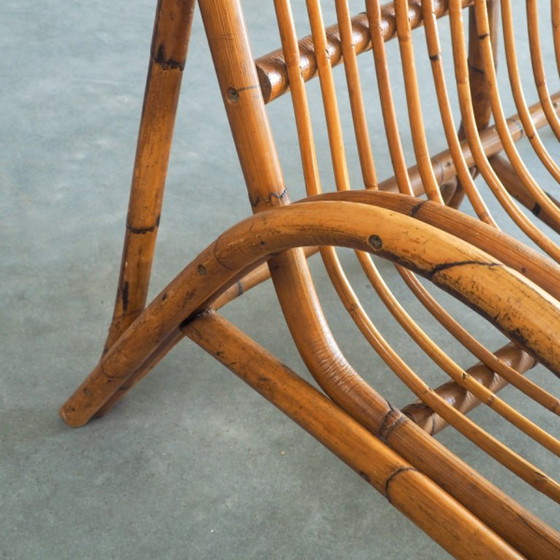 Mid-Century Rattan & Bamboo Two-Seater Lounge Sofa – 2 seaters (photo 17 of 18)