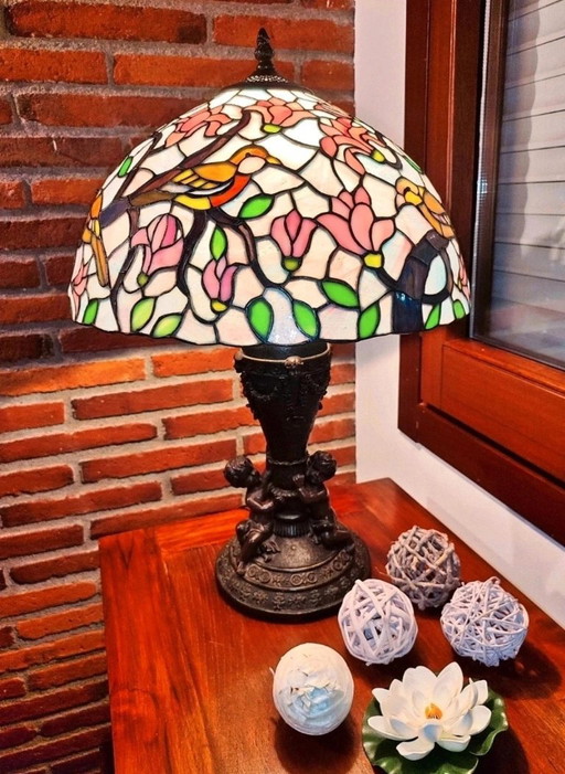 Tiffany Lamp Magnolia Model – tafellampen, Crystal (photo 2 of 13)