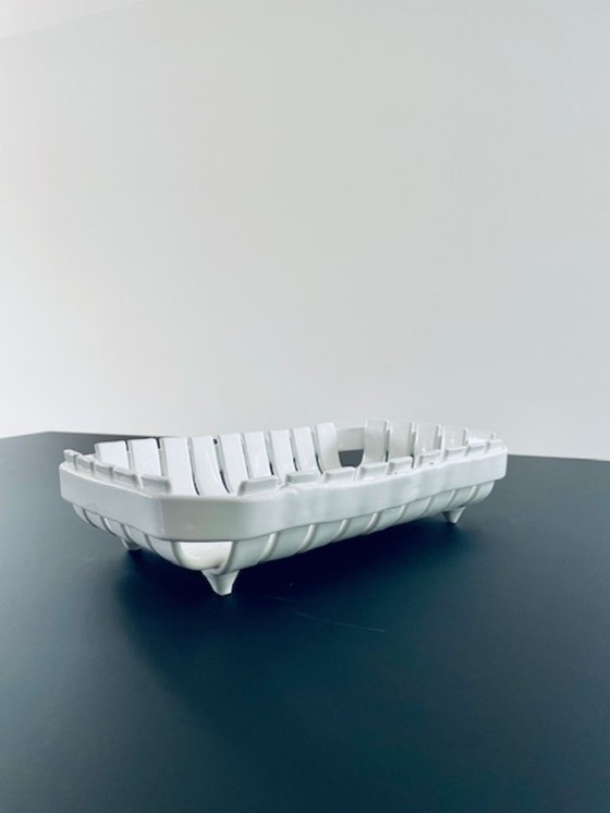 Image 1 of Ciotola in ceramica bianca fatta a mano – smaltata lucida