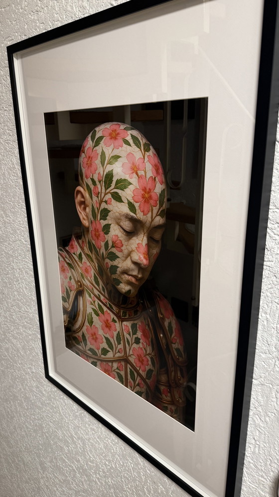 Image 1 of Kintsugi Samurai Sakura Warrior di Rotan Hunt Murale