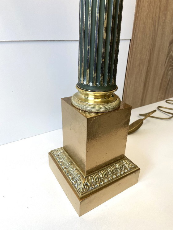 Image 1 of Large CARCEL Lamp in Gilt Bronze & Brass, Early 1800s Empire Period, France, Art