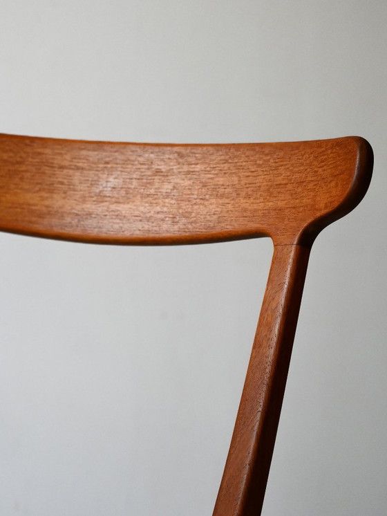 Image 1 of Pair of 1960s Scandinavian Teak Chairs with Curved Back