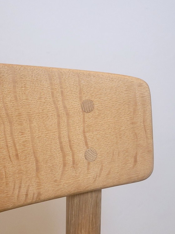 Image 1 of Set of 4 J39 chairs in soaped oak by Børge Mogensen for FDB Mobler