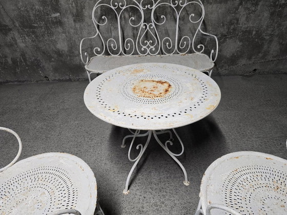 Salon de Jardin Ancien en Fer Forgé, Début du XXe Siècle – Salons de jardin & lounge design d'occasion, Iron (photo 4 of 11)