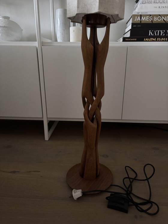 Image 1 of Danisch design teakhouten lamp 